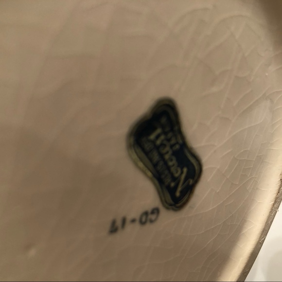 Norcrest Japan GD-17 Exquisite Iridescent vase white gold trim with flowers - Picture 14 of 16